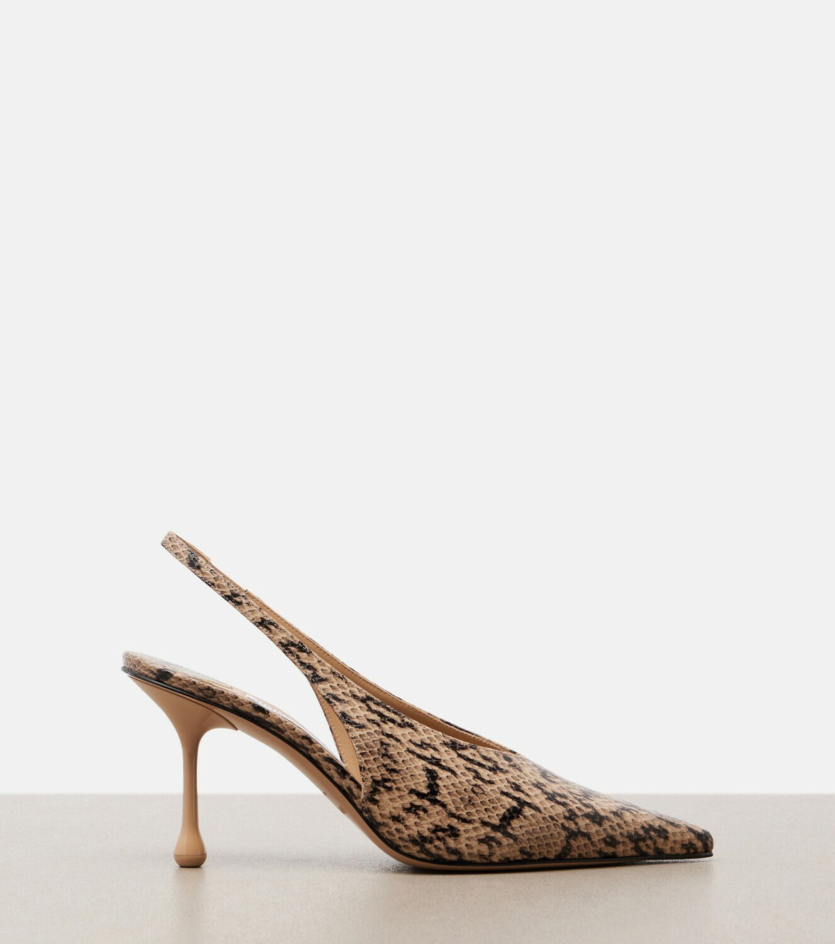 Jimmy Choo Isa snake-effect leather slingback pumps
