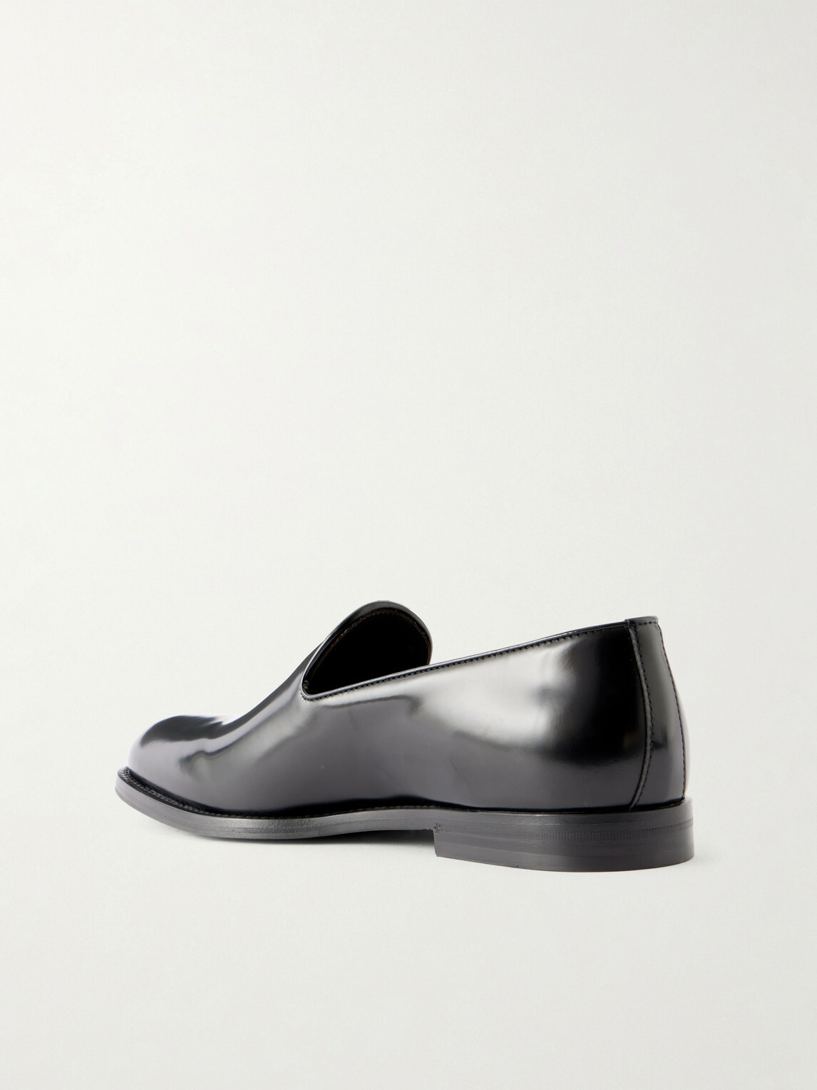 Brunello Cucinelli - Evening Glossed Leather Loafer - Black