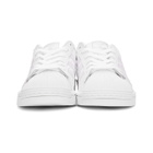 adidas Originals White and Purple Superstar Sneakers