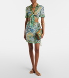 Etro Floral cotton beach cover-up