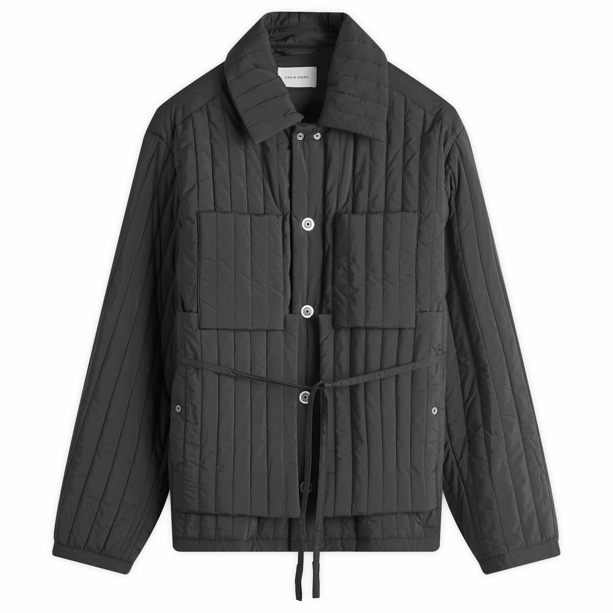 Craig Green - Lace-Detailed Bonded Cotton-Canvas Jacket - Men - Black Craig  Green