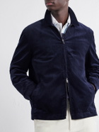 Sunspel - Cotton-Blend Corduroy Blouson Jacket - Blue