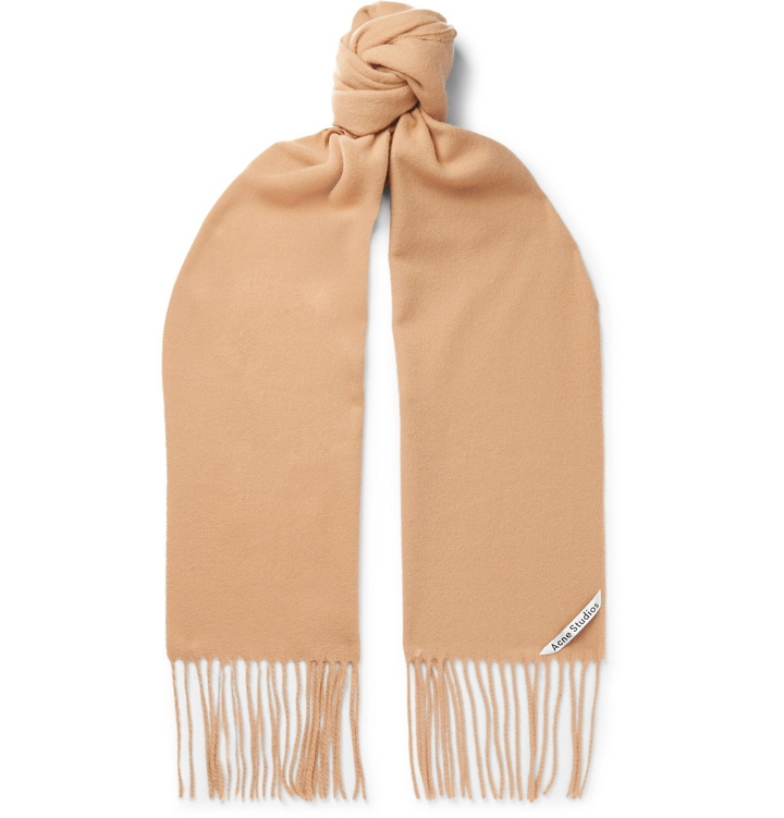 Photo: Acne Studios - Canada Skinny Fringed Wool Scarf - Brown