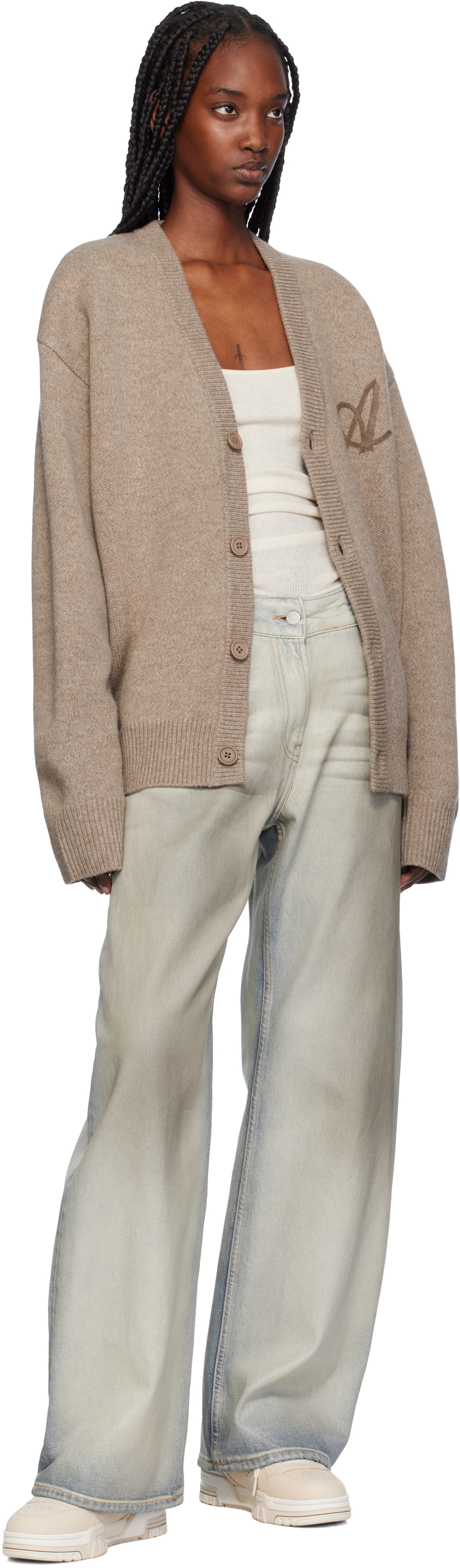 Axel Arigato Taupe Ash Signature Cardigan