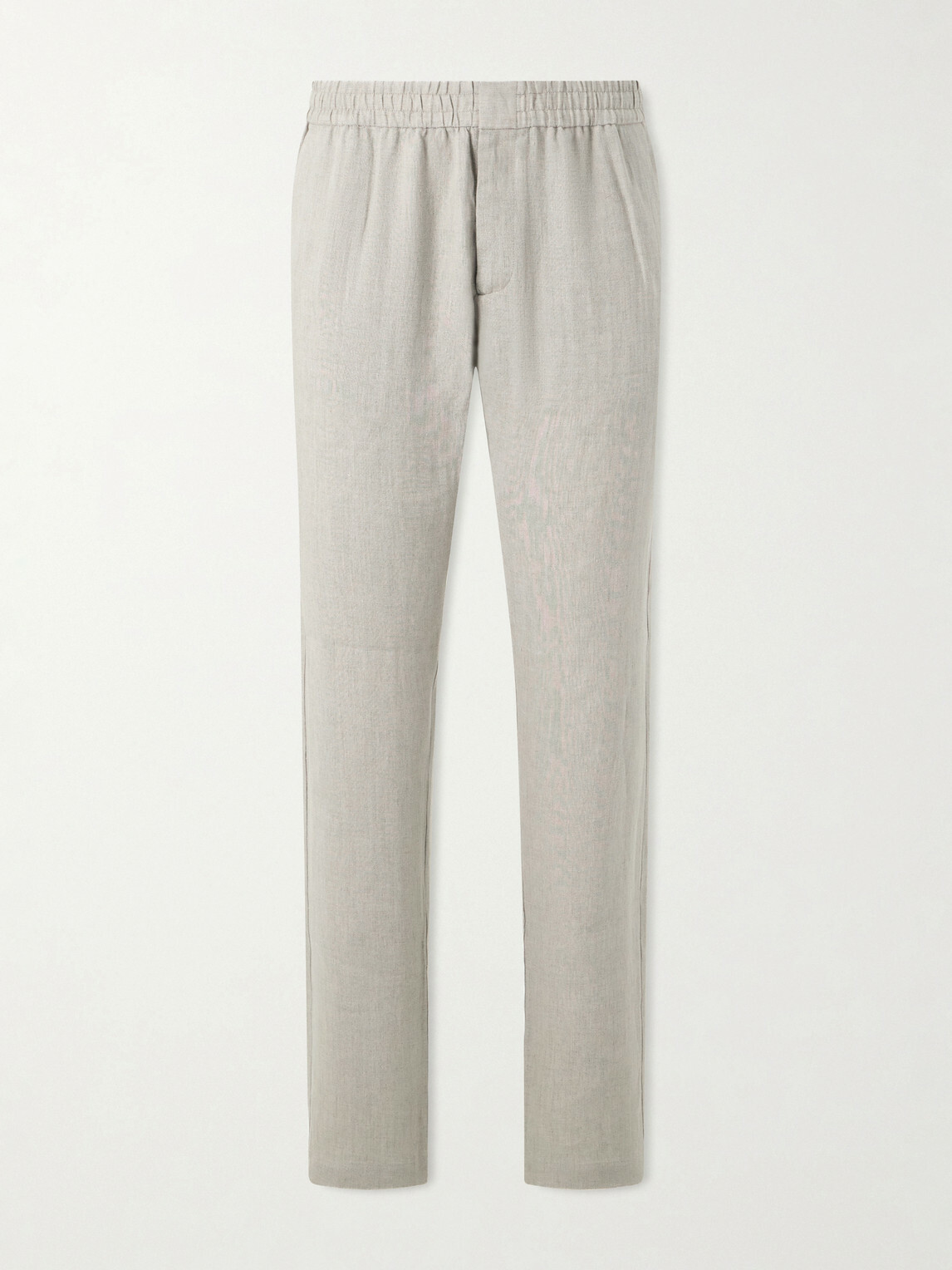 Sunspel - Slim-Fit Straight-Leg Linen Trousers - Neutrals