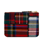 Comme des Garçons SA8100TP Tartan Patchwork Wallet in Red