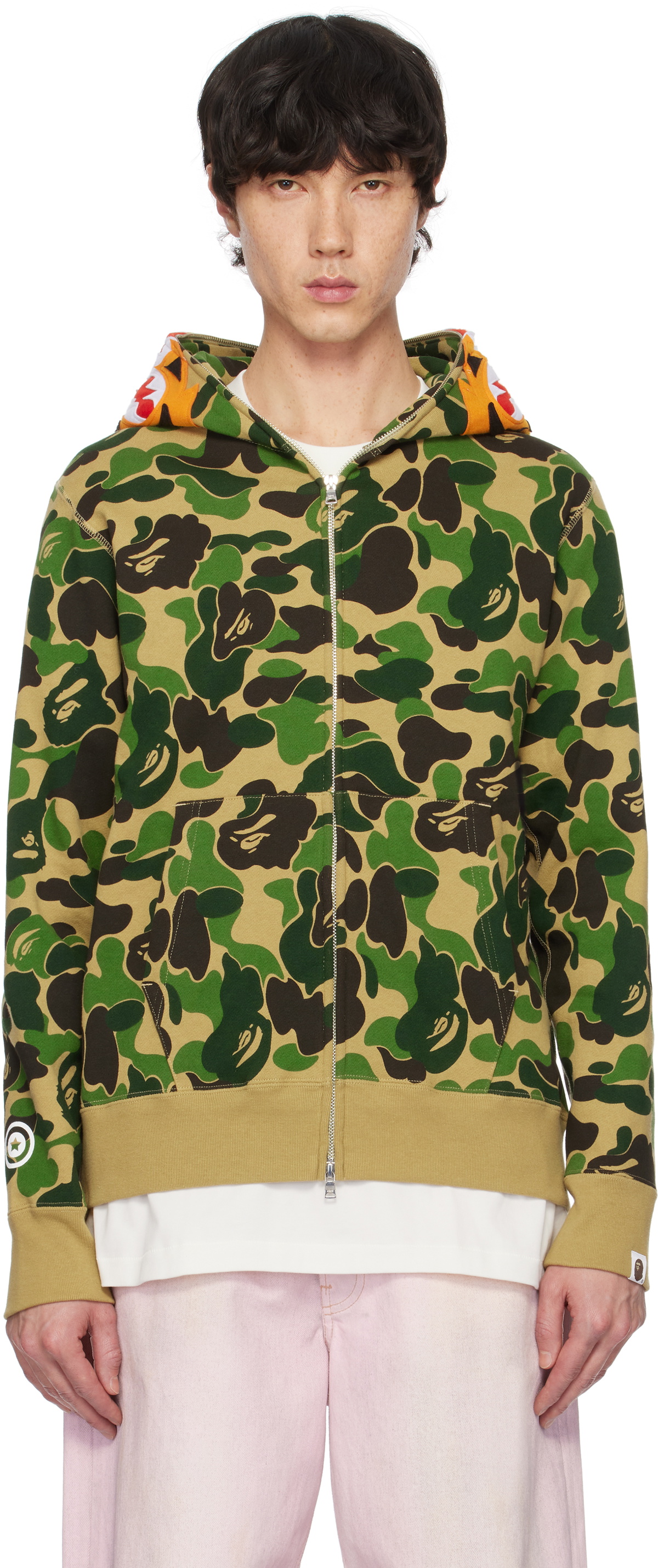 BAPE Green ABC Camo Tiger Full Zip Hoodie A Bathing Ape