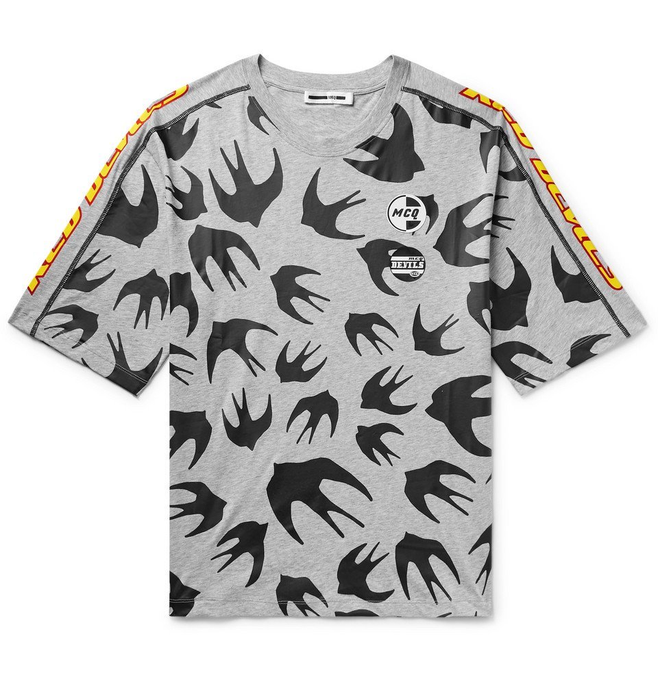 McQ Alexander McQueen - Oversized Logo-Appliquéd Printed
