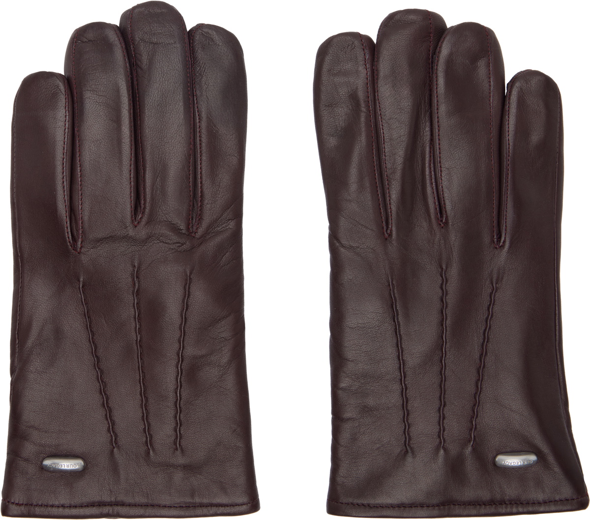 OUR LEGACY Burgundy Biker Gloves Our Legacy