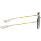 Dita White & Gold Mach-Six Sunglasses