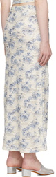 BEC + BRIDGE Off-White & Blue Riva Maxi Skirt
