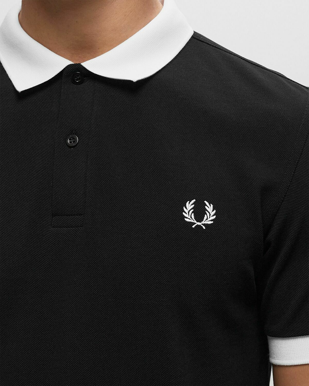 Fred Perry X Mastermind Plain Polo Shirt Black Polos Fred Perry