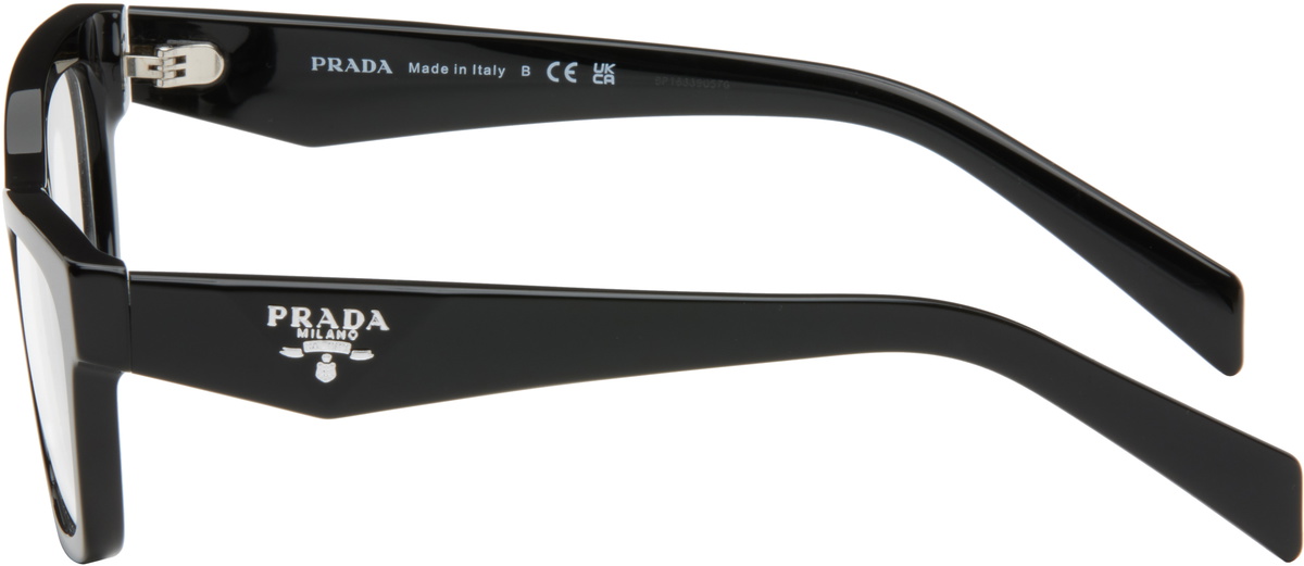 Prada Eyewear Black Catwalk Butterfly Glasses