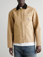 Carhartt WIP - Detroit Corduroy-Trimmed Organic Cotton-Canvas Jacket - Brown