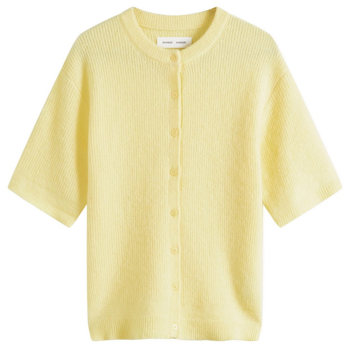 Photo: Samsøe Samsøe Women's Saanouria Short Sleeve Cardigan in Flan