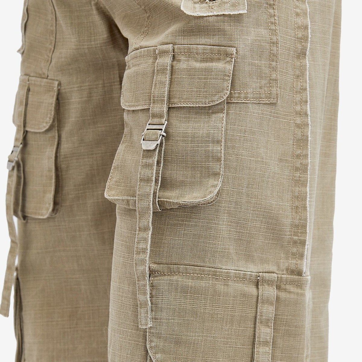 Acne Studios Women's Cargo Shorts in Khaki Beige