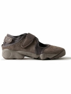 Nike - Air Rift Split-Toe Brushed-Suede and Mesh Sneakers - Brown