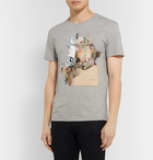 Alexander McQueen - Slim-Fit Printed Cotton-Jersey T-Shirt - Gray