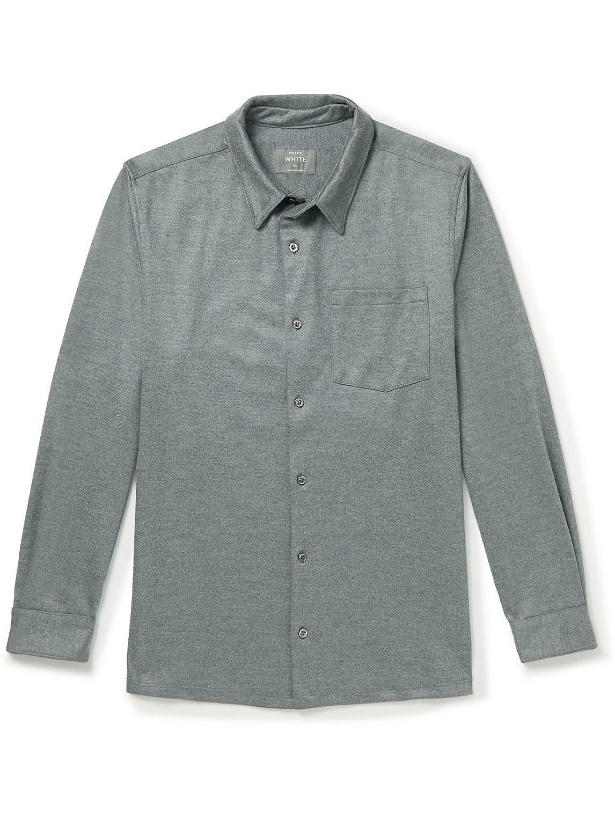 Photo: Private White V.C. - Wool and Cashmere-Blend Jersey Shirt - Gray