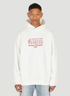 Embroidered Logo Hooded Sweatshirt in White
