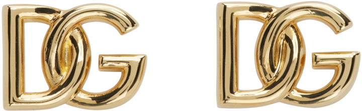 Photo: Dolce & Gabbana Gold Logo Cufflinks