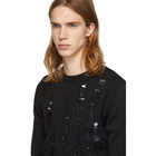 Comme des Garcons Homme Deux Black Distressed Sweater