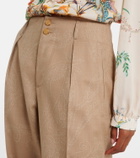 Etro Wool jacquard straight pants