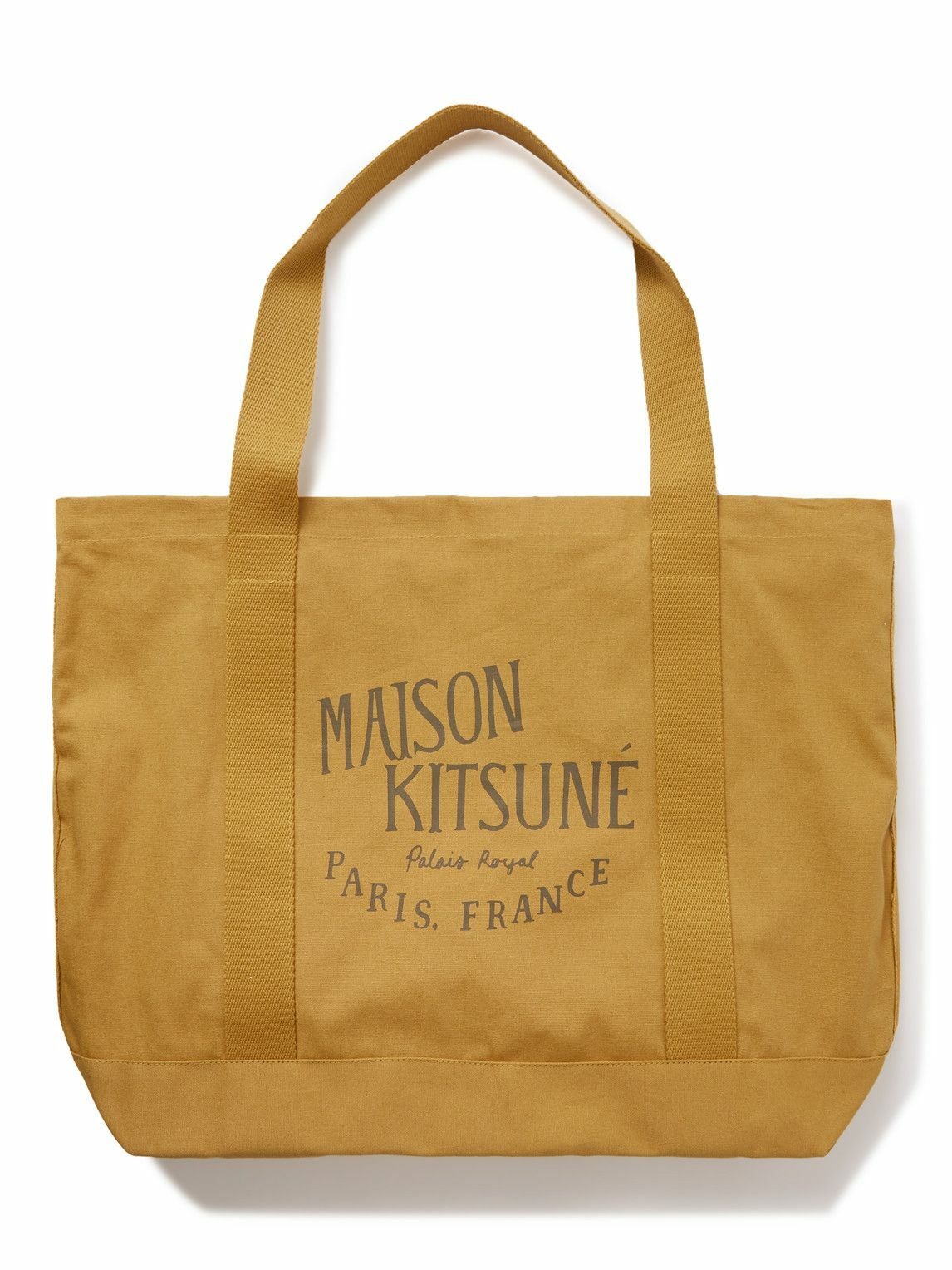 Maison Kitsuné - Palais Royal Logo-Print Cotton-Canvas Tote Bag Maison ...