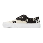 Kenzo Black and Off-White Printed IKAT K-Skate Sneakers