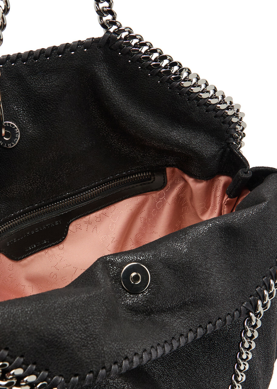 Stella Mccartney Falabella 3 Chain Faux Suede Tote bag - Black - One Size