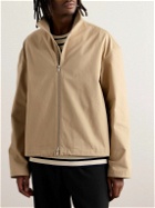 Jil Sander - Logo-Appliquéd Cotton-Canvas Jacket - Neutrals