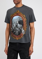 Warren Lotas Mirror Printed Cotton T-shirt Black