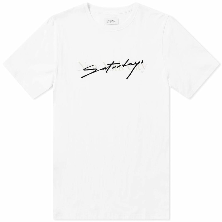 Photo: Saturdays NYC Script Overlay Tee