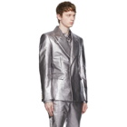 Comme des Garcons Homme Plus Silver Lame Blazer