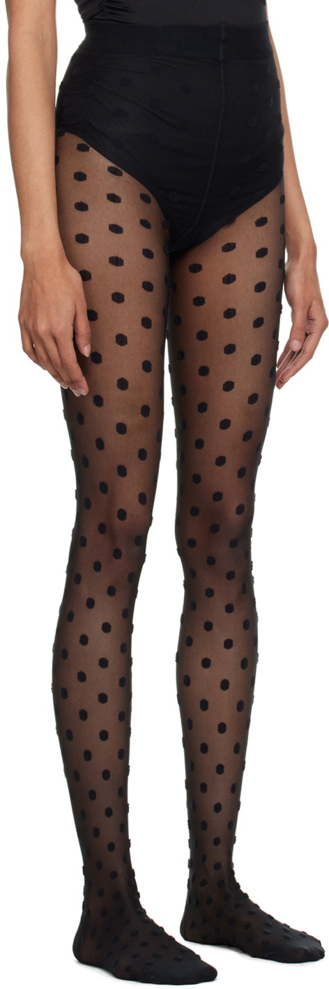 Lanvin Black Polka Dot Tights Lanvin