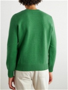 De Bonne Facture - Jacquard-Knit Wool Sweater - Green