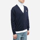 Maison Kitsuné Men's Fox Head Patch Classic Cardigan in Navy