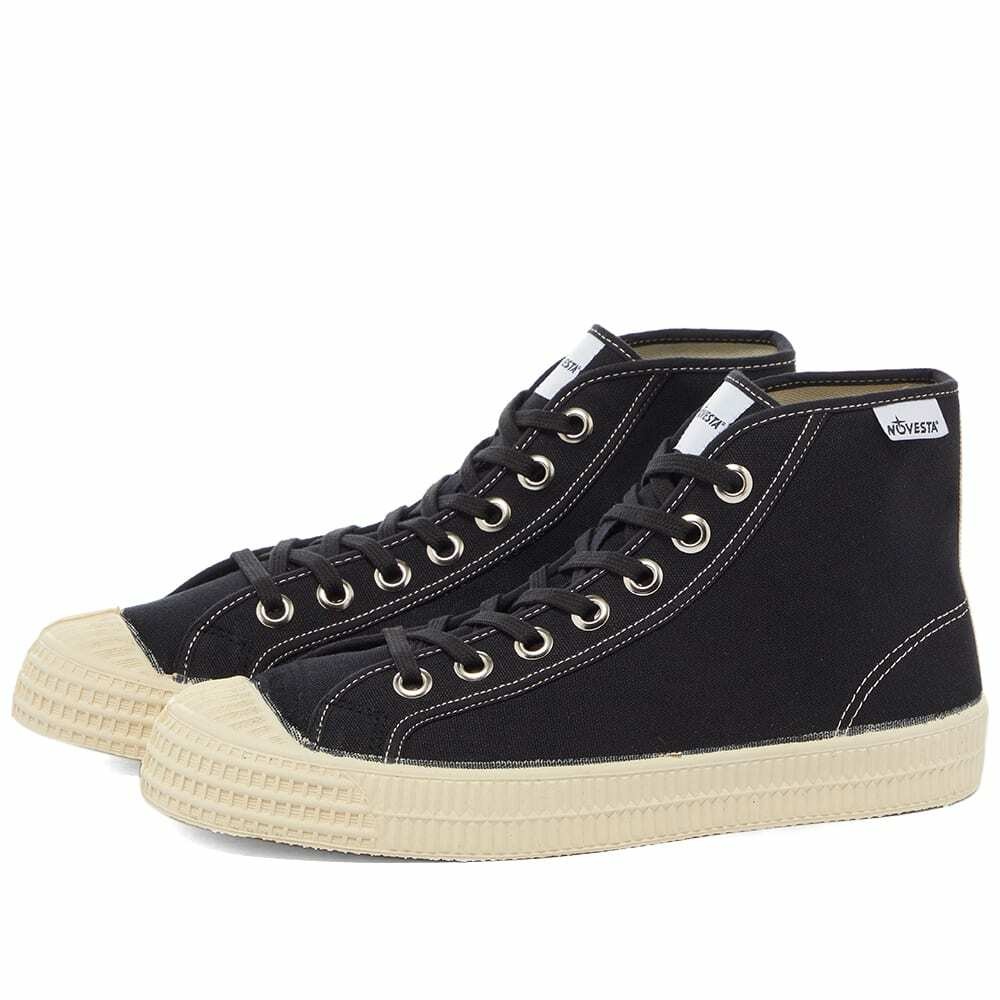 Novesta Star Dribble Contrast Sneakers in Black/Beige Novesta