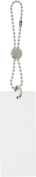 MM6 Maison Margiela White 'Numeric Tag' Bag Charm