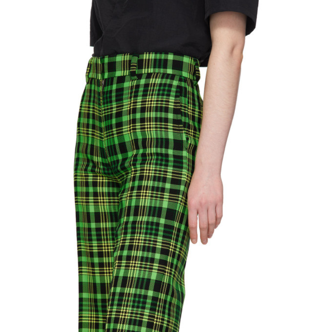 S.R. STUDIO. LA. CA. Green Check Suit Trousers