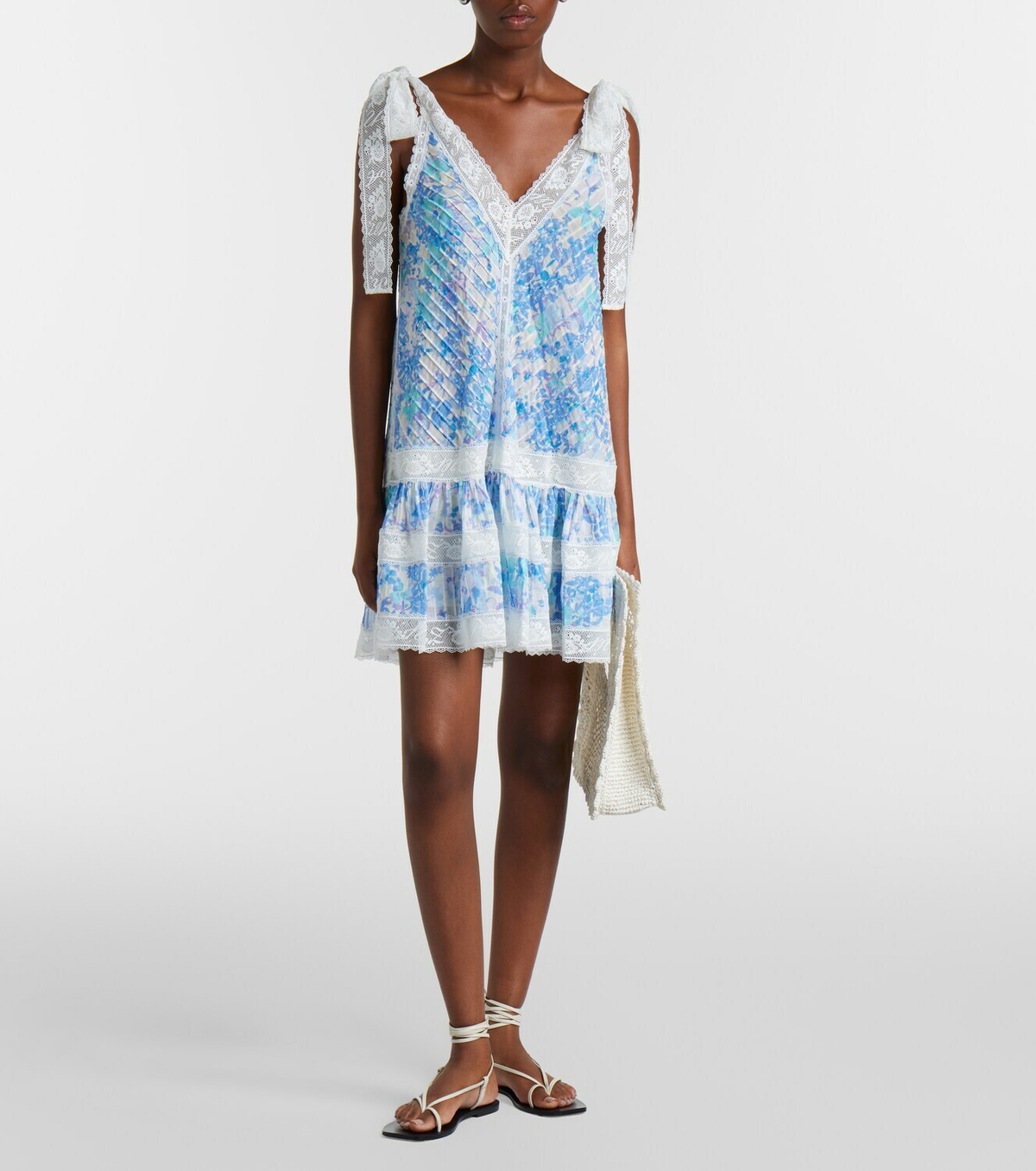 Zimmermann Solstice Lantern floral cotton minidress