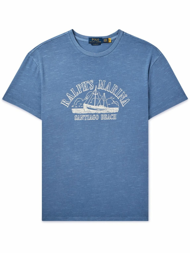 Photo: Polo Ralph Lauren - Printed Cotton-Jersey T-Shirt - Blue