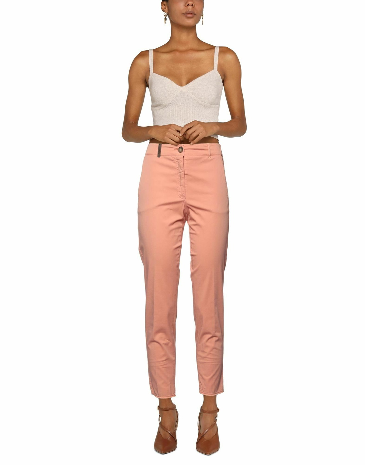 Peserico Womens Pants in Salmon pink