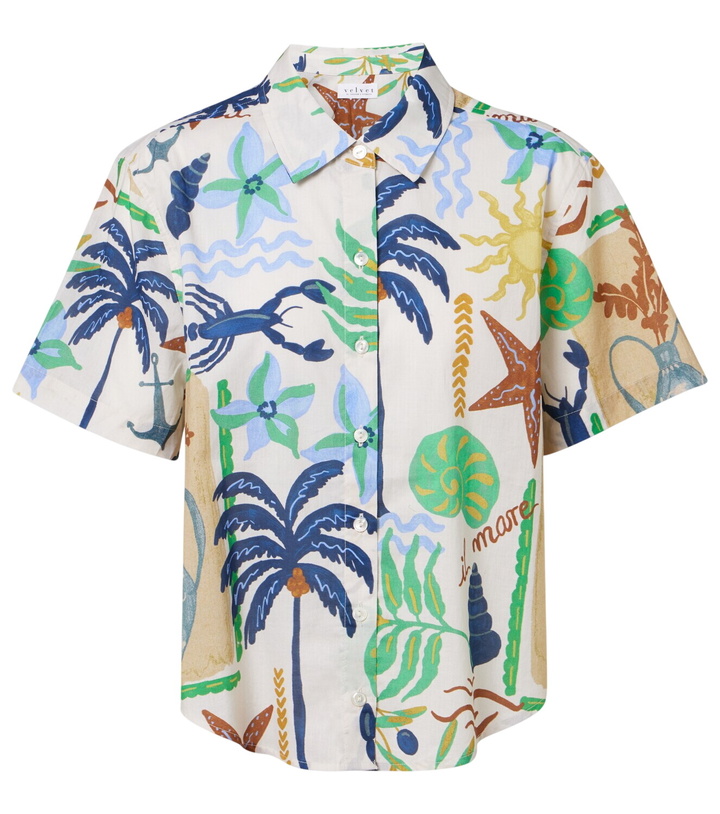 Photo: Velvet Marnie printed cotton poplin shirt