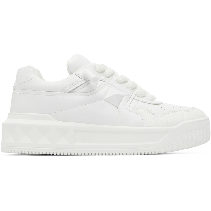 Photo: Valentino Garavani White One Stud XL Nappa Leather Sneakers