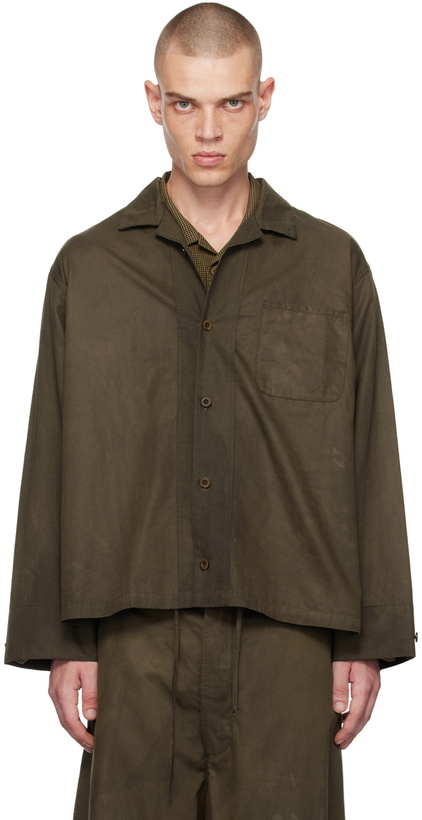 Photo: Aviva Jifei Xue Green Boxy Shirt