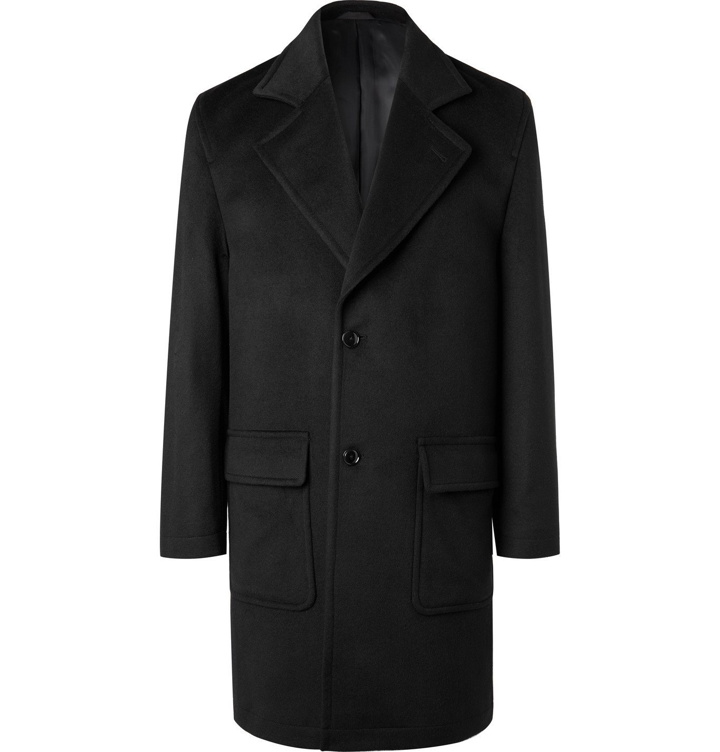 Photo: NN07 - Fain Brushed Virgin Wool-Blend Overcoat - Black