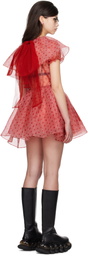 I'm Sorry by Petra Collins SSENSE Exclusive Red JennyFax Edition Tulle Minidress