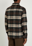 Raith Caldera Plaid Brushed Wool-blend Overshirt Brown