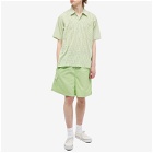 Pop Trading Company Men's Italo Gingham Shirt in Jade Lime/Gingham